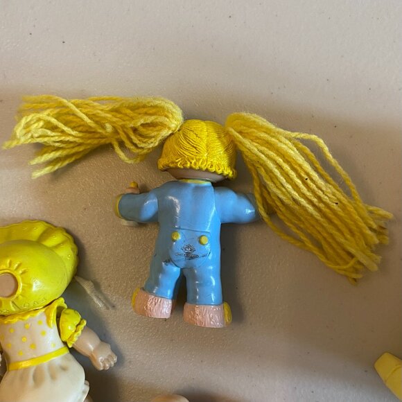 Lot of 5 VTG Cabbage Patch Kids Figures 1980s Toys Minis PVC Girl PJs Baby Horse - Picture 7 of 15